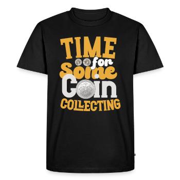Collection de pièces de monnaie amusante pour les collectionneurs de pièces de monnaie et - T-shirt Premium bio Homme - noir - Devant - Nico (187cm)