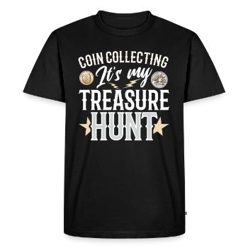 Collection de pièces de monnaie amusante pour les collectionneurs de pièces de monnaie et - T-shirt Premium bio Homme - noir - Devant - Nico (187cm)