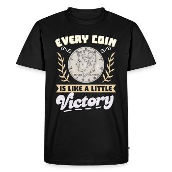 Collection de pièces de monnaie amusante pour les collectionneurs de pièces de monnaie et - T-shirt Premium bio Homme - noir - Devant - Nico (187cm)