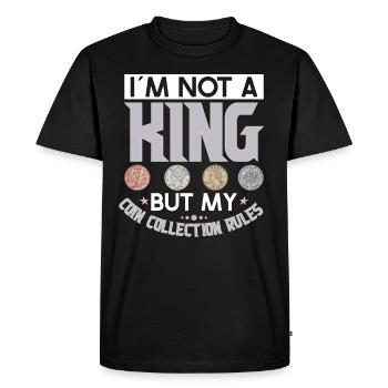 Collection de pièces de monnaie amusante pour les collectionneurs de pièces de monnaie et - T-shirt Premium bio Homme - noir - Devant - Nico (187cm)