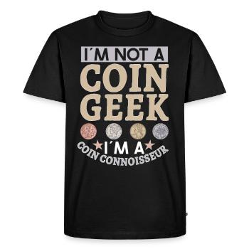 Collection de pièces de monnaie amusante pour les collectionneurs de pièces de monnaie et - T-shirt Premium bio Homme - noir - Devant - Nico (187cm)