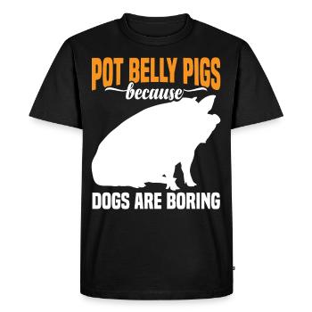 Pot Belly Pig Harnais et laisse Pot Belly Pig - T-shirt Premium bio Homme - noir - Devant - Nico (187cm)