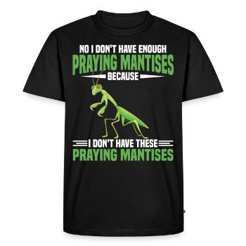 Enclos alimentaire de costume de mante religieuse - T-shirt Premium bio Homme - noir - Devant - Nico (187cm)
