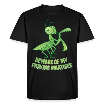 Enclos alimentaire de costume de mante religieuse - T-shirt Premium bio Homme - noir - Devant - Nico (187cm)