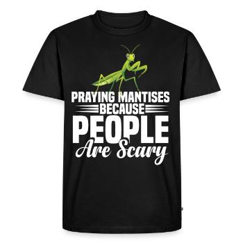 Enclos alimentaire de costume de mante religieuse - T-shirt Premium bio Homme - noir - Devant - Nico (187cm)