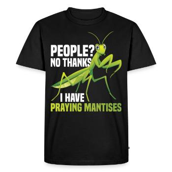 Enclos alimentaire de costume de mante religieuse - T-shirt Premium bio Homme - noir - Devant - Nico (187cm)
