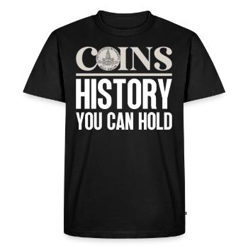 Collection de pièces de monnaie amusante pour les collectionneurs de pièces de monnaie et - T-shirt Premium bio Homme - noir - Devant - Nico (187cm)