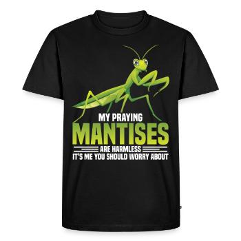 Enclos alimentaire de costume de mante religieuse - T-shirt Premium bio Homme - noir - Devant - Nico (187cm)