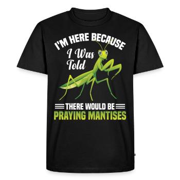 Enclos alimentaire de costume de mante religieuse - T-shirt Premium bio Homme - noir - Devant - Nico (187cm)