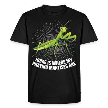 Enclos alimentaire de costume de mante religieuse - T-shirt Premium bio Homme - noir - Devant - Nico (187cm)
