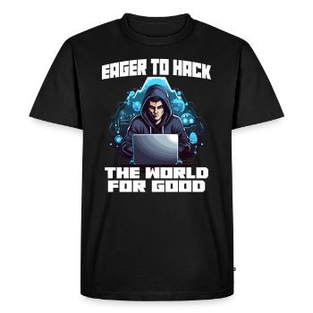 Ethical Hacking Analyst Ethical Cyber Security - Men's Premium Organic T-Shirt - black - Front - Nico (187cm)