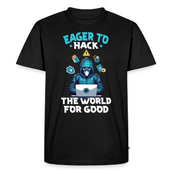 Ethical Hacking Analyst Ethical Cyber Security - Men's Premium Organic T-Shirt - black - Front - Nico (187cm)
