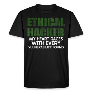 Ethical Hacking Analyst Ethical Cyber Security - Men's Premium Organic T-Shirt - black - Front - Nico (187cm)