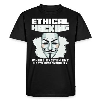 Ethical Hacking Analyst Ethical Cyber Security - Men's Premium Organic T-Shirt - black - Front - Nico (187cm)