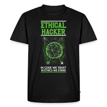 Ethical Hacking Analyst Ethical Cyber Security - Men's Premium Organic T-Shirt - black - Front - Nico (187cm)