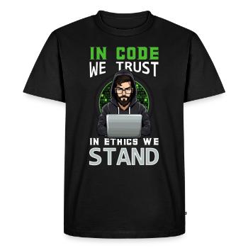 Ethical Hacking Analyst Ethical Cyber Security - Men's Premium Organic T-Shirt - black - Front - Nico (187cm)