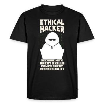 Ethical Hacking Analyst Ethical Cyber Security - Men's Premium Organic T-Shirt - black - Front - Nico (187cm)