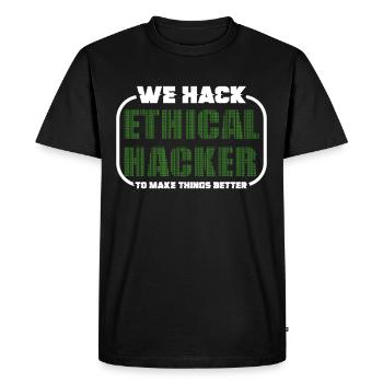 Ethical Hacking Analyst Ethical Cyber Security - Men's Premium Organic T-Shirt - black - Front - Nico (187cm)