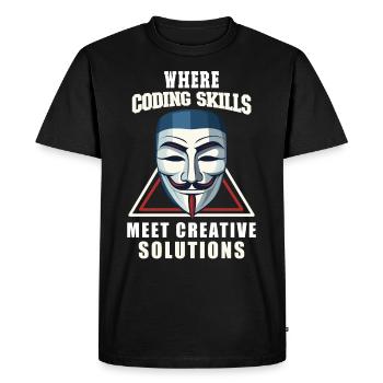 Ethical Hacking Analyst Ethical Cyber Security - Men's Premium Organic T-Shirt - black - Front - Nico (187cm)