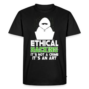 Ethical Hacking Analyst Ethical Cyber Security - Men's Premium Organic T-Shirt - black - Front - Nico (187cm)