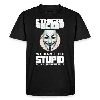 Analyste en piratage éthique Cybersécurité éthique - T-shirt Premium bio Homme - noir - Devant - Nico (187cm)