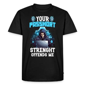 Ethical Hacking Analyst Ethical Cyber Security - Men's Premium Organic T-Shirt - black - Front - Nico (187cm)
