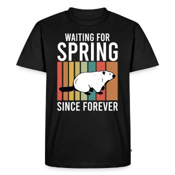 Amateurs du jour de la marmotte 2024, 2 février - T-shirt Premium bio Homme - noir - Devant - Nico (187cm)