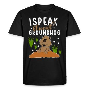 Amateurs du jour de la marmotte 2024, 2 février - T-shirt Premium bio Homme - noir - Devant - Nico (187cm)