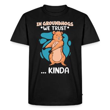 Amateurs du jour de la marmotte 2024, 2 février - T-shirt Premium bio Homme - noir - Devant - Nico (187cm)