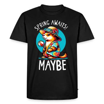 Amateurs du jour de la marmotte 2024, 2 février - T-shirt Premium bio Homme - noir - Devant - Nico (187cm)