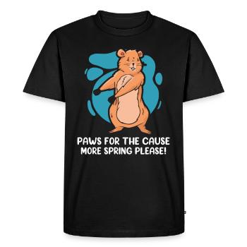 Amateurs du jour de la marmotte 2024, 2 février - T-shirt Premium bio Homme - noir - Devant - Nico (187cm)
