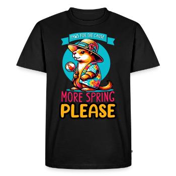 Amateurs du jour de la marmotte 2024, 2 février - T-shirt Premium bio Homme - noir - Devant - Nico (187cm)