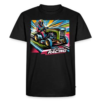 Tondeuse à gazon Tondeuse à gazon de course Tondeuse à gazon de course - T-shirt Premium bio Homme - noir - Devant - Nico (187cm)