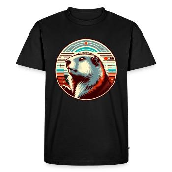 Amateurs du jour de la marmotte 2024, 2 février - T-shirt Premium bio Homme - noir - Devant - Nico (187cm)