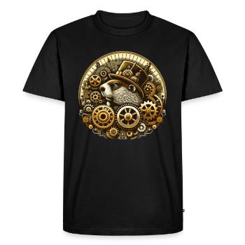 Amateurs du jour de la marmotte 2024, 2 février - T-shirt Premium bio Homme - noir - Devant - Nico (187cm)
