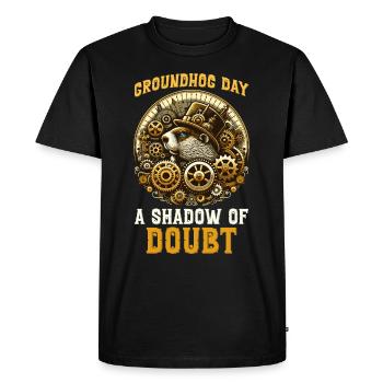 Amateurs du jour de la marmotte 2024, 2 février - T-shirt Premium bio Homme - noir - Devant - Nico (187cm)