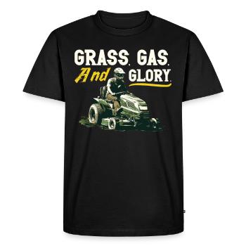 Tondeuse à gazon Tondeuse à gazon de course Tondeuse à gazon de course - T-shirt Premium bio Homme - noir - Devant - Nico (187cm)
