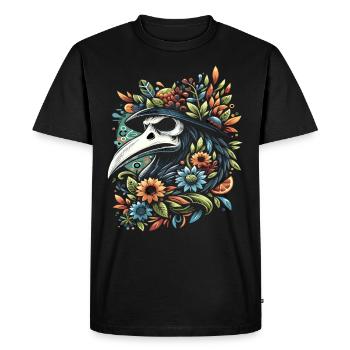 Spooky Halloween Horror Plague Doctor - Men's Premium Organic T-Shirt - black - Front - Nico (187cm)