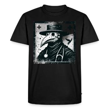 Spooky Halloween Horror Plague Doctor - Men's Premium Organic T-Shirt - black - Front - Nico (187cm)