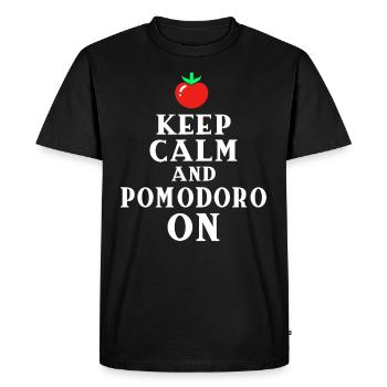 Time management Pomodoro technique focus - Men's Premium Organic T-Shirt - black - Front - Nico (187cm)