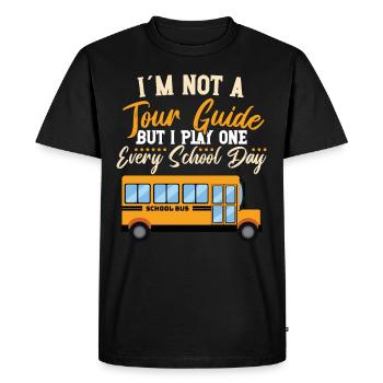 Anniversaire d'appréciation drôle de chauffeur d'autobus scolaire - T-shirt Premium bio Homme - noir - Devant - Nico (187cm)