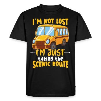 Anniversaire d'appréciation drôle de chauffeur d'autobus scolaire - T-shirt Premium bio Homme - noir - Devant - Nico (187cm)