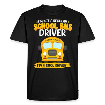 Anniversaire d'appréciation drôle de chauffeur d'autobus scolaire - T-shirt Premium bio Homme - noir - Devant - Nico (187cm)