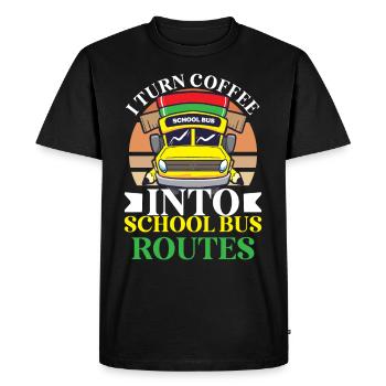 Anniversaire d'appréciation drôle de chauffeur d'autobus scolaire - T-shirt Premium bio Homme - noir - Devant - Nico (187cm)