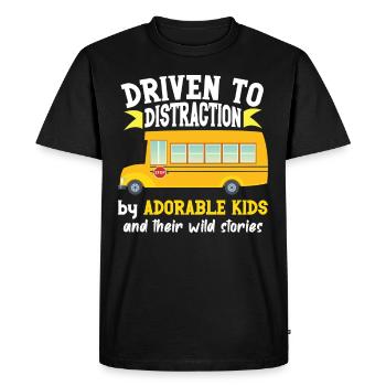 Anniversaire d'appréciation drôle de chauffeur d'autobus scolaire - T-shirt Premium bio Homme - noir - Devant - Nico (187cm)