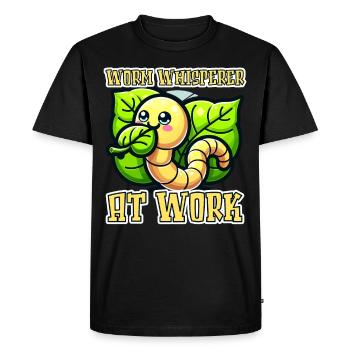 Lombriciculture Jardinage de vers de terre Vermiculture - T-shirt Premium bio Homme - noir - Devant - Nico (187cm)