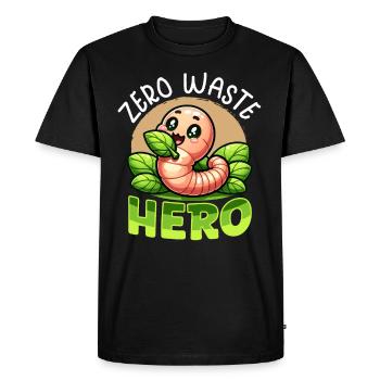 Lombriciculture Jardinage de vers de terre Vermiculture - T-shirt Premium bio Homme - noir - Devant - Nico (187cm)
