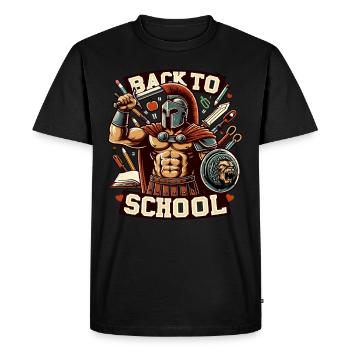 Professeur d'école de gladiateurs de la Rome antique - T-shirt Premium bio Homme - noir - Devant - Nico (187cm)