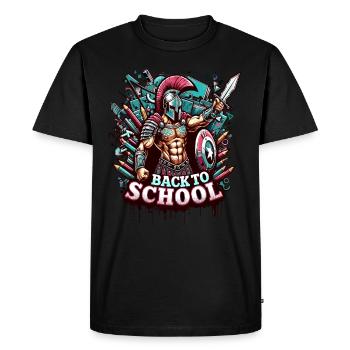 Professeur d'école de gladiateurs de la Rome antique - T-shirt Premium bio Homme - noir - Devant - Nico (187cm)