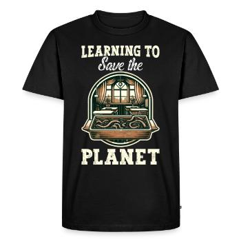 Lombriciculture Jardinage de vers de terre Vermiculture - T-shirt Premium bio Homme - noir - Devant - Nico (187cm)
